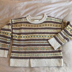 Toast Fair Isle Crew Neck Sweater